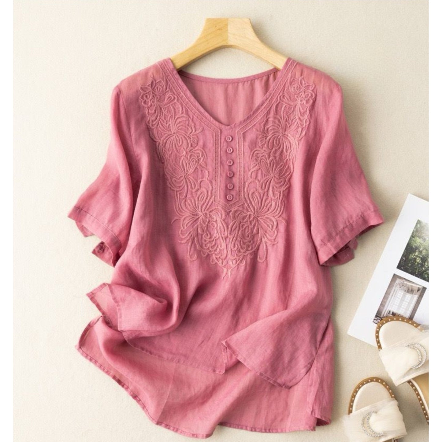 Pure Cotton Embroidered Comfortable Top