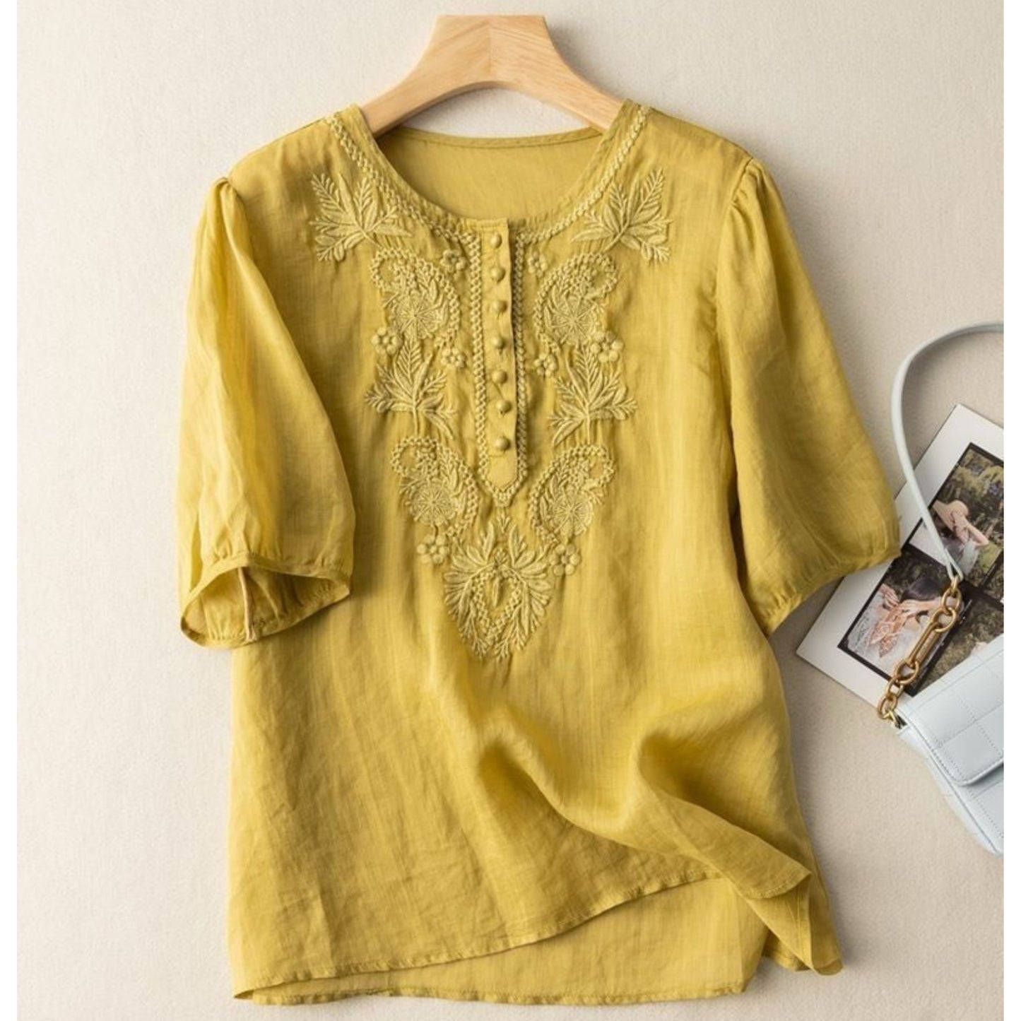 Pure Cotton Embroidered Comfortable Top