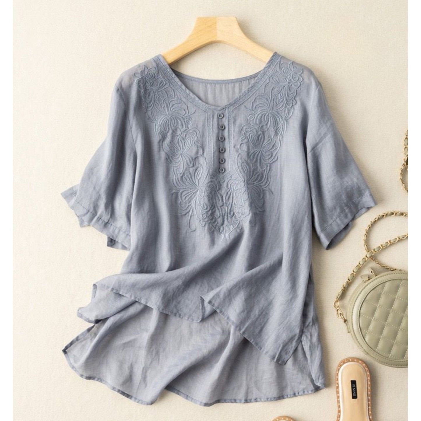 Pure Cotton Embroidered Comfortable Top