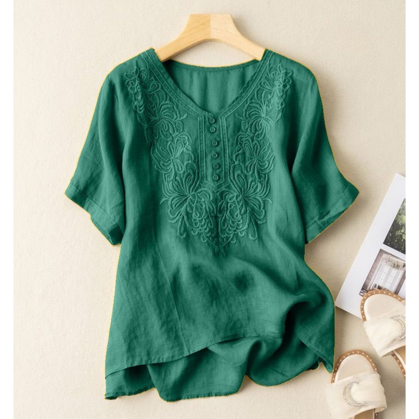 Pure Cotton Embroidered Comfortable Top